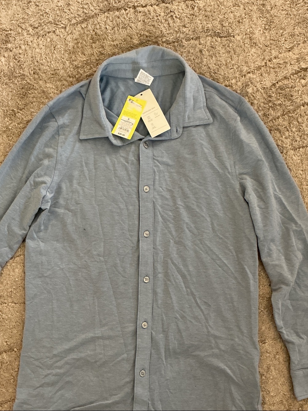 all in motion Light Blue Men's Casual Button-Down Shirt - Picture 3 of 4